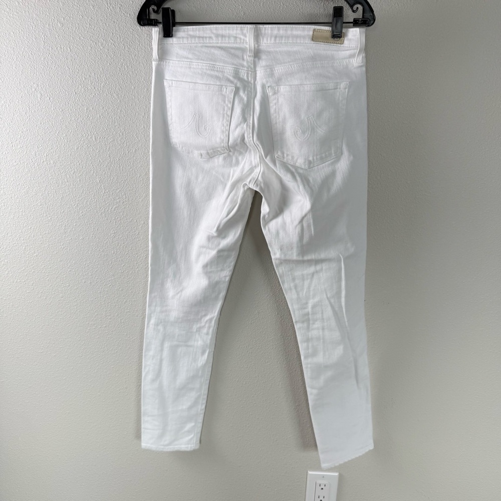 AG Prima Ankle Cigarette Slim Straight Leg Jeans White Denim Casual Women’s 27 - Picture 8 of 11